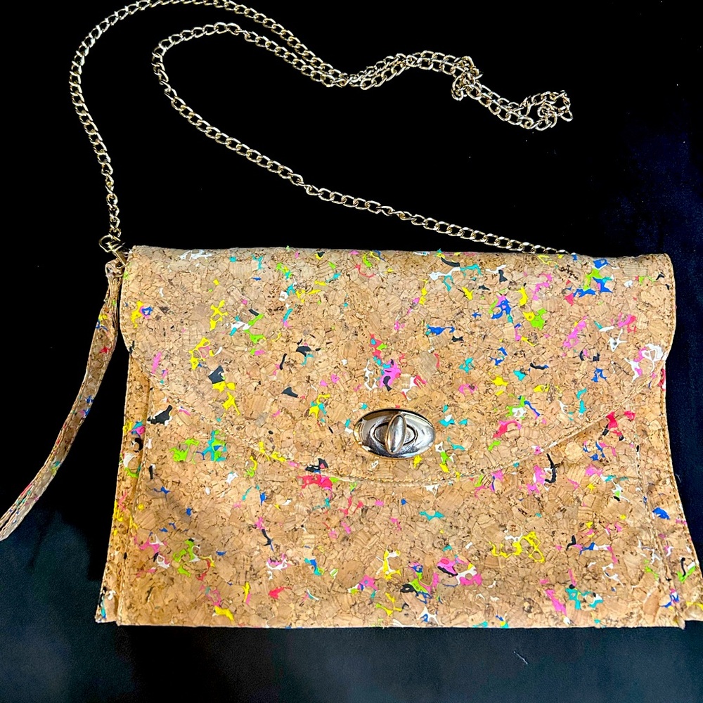Street Level Cork Rainbow Crossbody/ Clutch